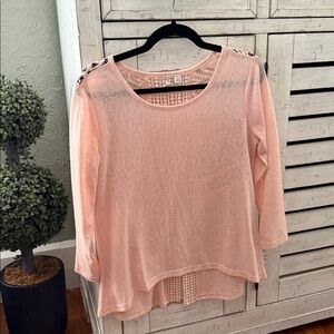 Cato Light Pink Sheer Blouse